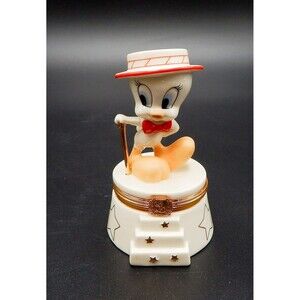 Lenox Looney Tunes Showstopper Tweety Bird Treasure Trinket Box Goldtone Charm
